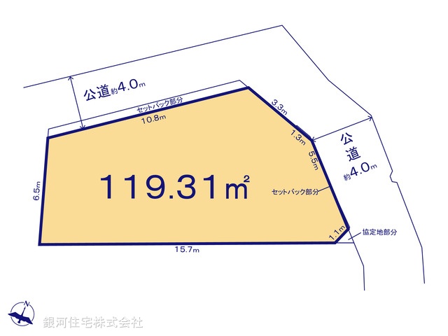 G00387126 千葉県松戸市平賀 土地 3199万円【区画図】