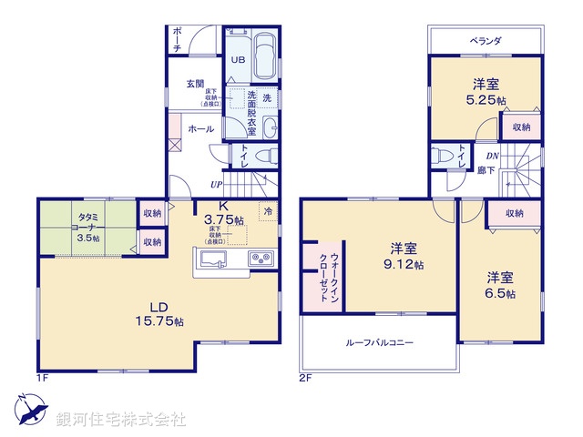 G00387144 東京都清瀬市下宿２丁目 新築一戸建て 3680万円【間取図】