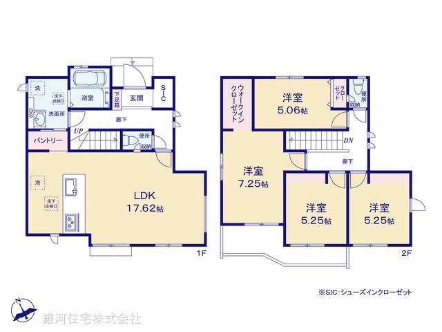 G00387153 東京都調布市飛田給２丁目 新築一戸建て 6790万円【間取図】