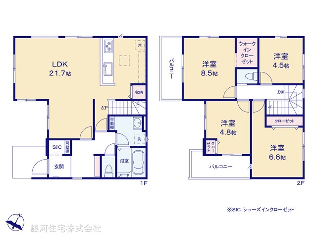 G00387193 千葉県船橋市二和東３丁目 新築一戸建て 4298万円【間取図】
