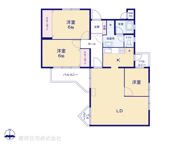 G00387194 神奈川県川崎市宮前区土橋１丁目 中古マンション 2790万円【間取図】