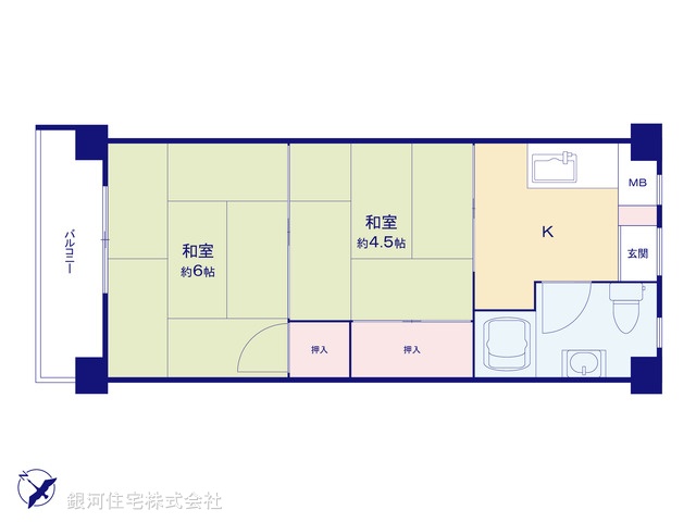 G00387204 千葉県市川市行徳駅前２丁目 中古マンション 589万円【間取図】