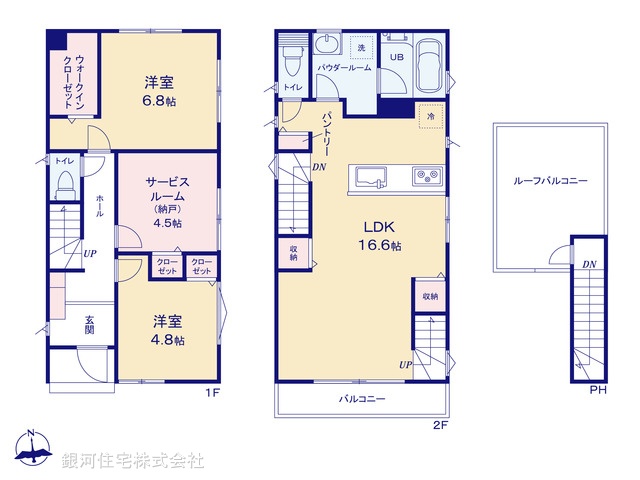 G00387237 神奈川県横浜市戸塚区南舞岡２丁目 新築一戸建て 4980万円【間取図】