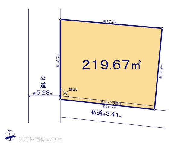 G00387238 東京都杉並区高円寺北３丁目 土地 3億6800万円【区画図】
