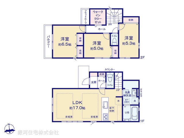 G00387248 東京都府中市朝日町１丁目 新築一戸建て 6999万円【間取図】