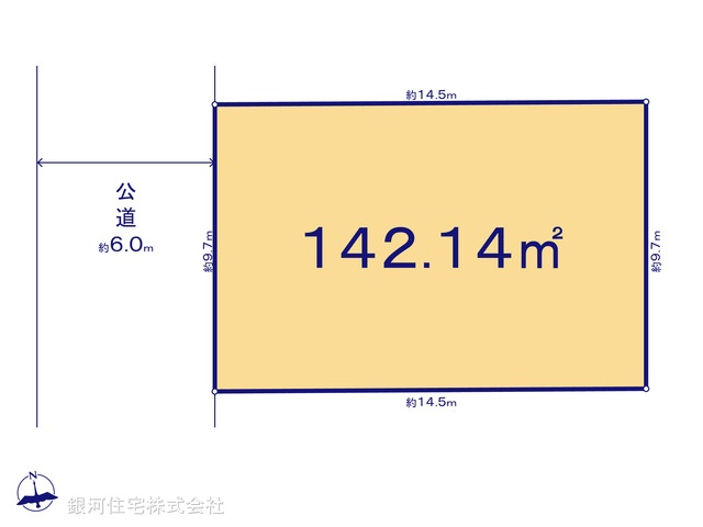 G00387264 東京都板橋区高島平１丁目 土地 1億960万円【区画図】