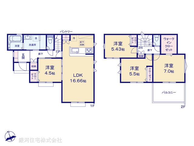 G00387335 東京都日野市大字上田 新築一戸建て 5280万円【間取図】