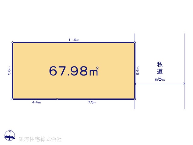 G00387344 東京都大田区南馬込３丁目 土地 5880万円【区画図】
