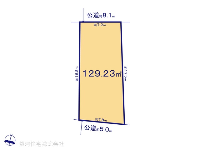 G00387353 神奈川県鎌倉市七里ガ浜２丁目 土地 1億8000万円【区画図】