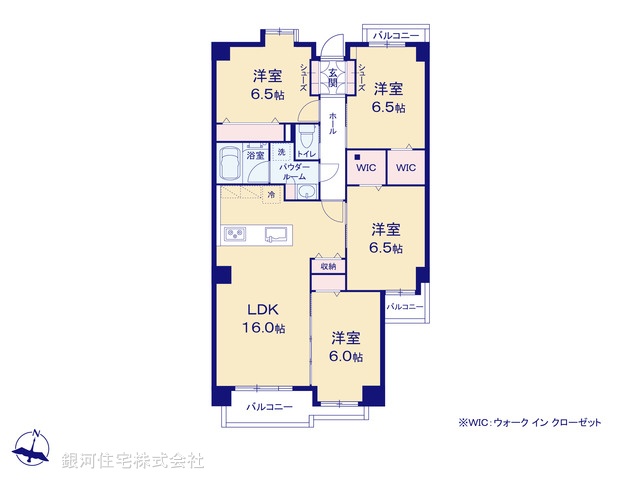 G00387431 埼玉県越谷市千間台西１丁目 中古マンション 2380万円【間取図】