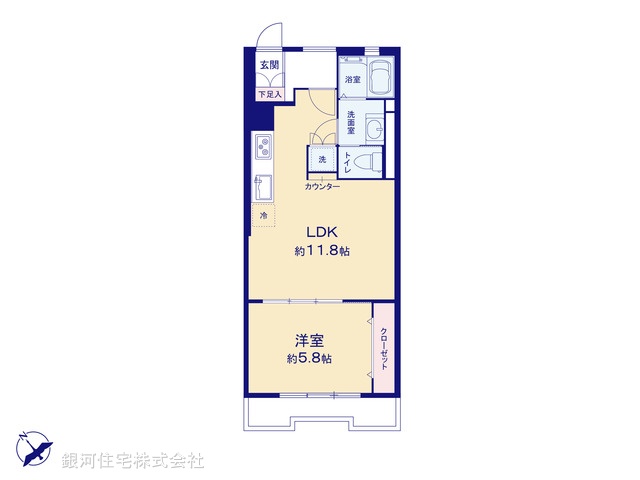 G00387443 東京都足立区千住曙町 中古マンション 3180万円【間取図】