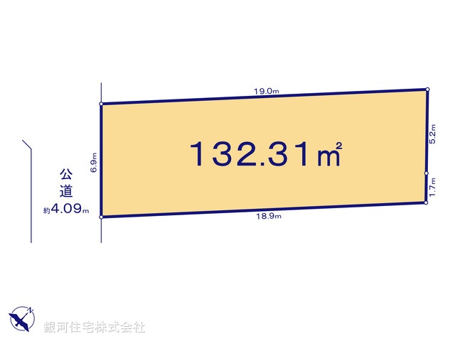 G00387466 東京都昭島市緑町５丁目 土地 3550万円【区画図】