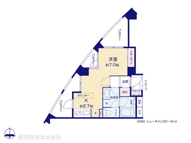 G00387472 東京都目黒区大橋１丁目 中古マンション 6499万円【間取図】