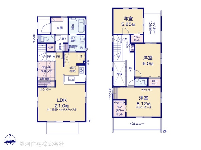 G00387493 東京都町田市成瀬台１丁目 新築一戸建て 5280万円【間取図】