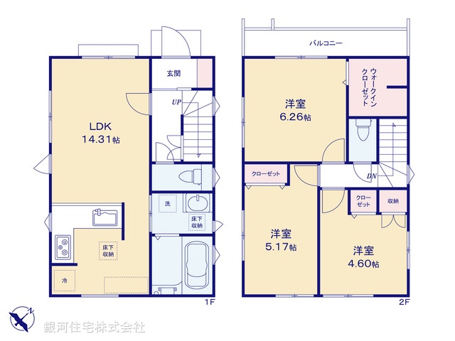 G00387498 千葉県浦安市今川３丁目 新築一戸建て 5980万円【間取図】