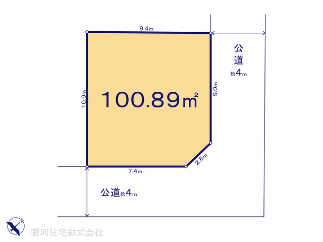 G00387538 神奈川県横須賀市二葉２丁目 土地 1680万円【区画図】