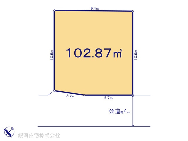 G00387539 神奈川県横須賀市二葉２丁目 土地 1580万円【区画図】