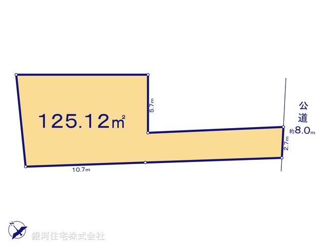 G00387571 東京都府中市四谷３丁目 土地 2999万円【区画図】