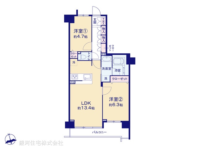 G00387590 埼玉県戸田市新曽南１丁目 中古マンション 3199万円【間取図】