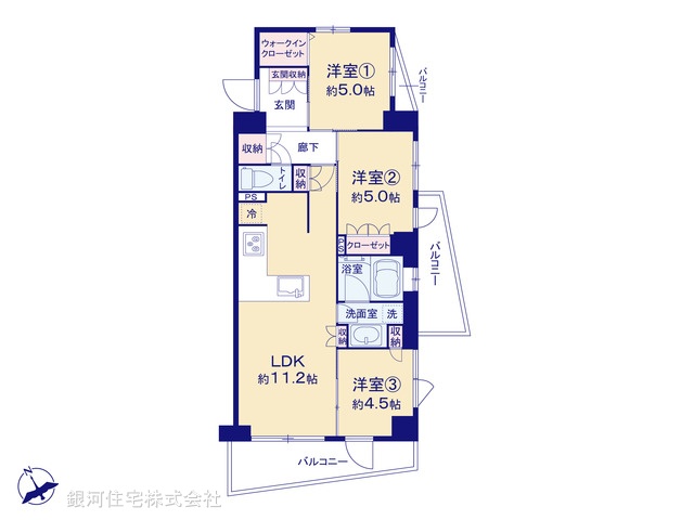 G00387642 神奈川県藤沢市片瀬４丁目 中古マンション 6980万円【間取図】