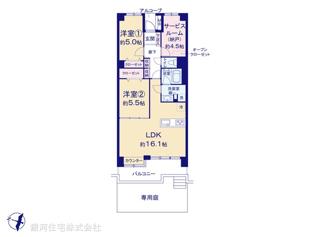 G00387643 千葉県市川市福栄３丁目 中古マンション 4080万円【間取図】