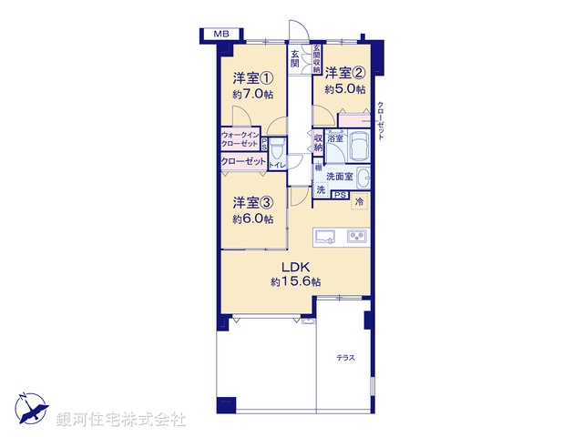 G00387706 神奈川県藤沢市大鋸３丁目 中古マンション 4280万円【間取図】