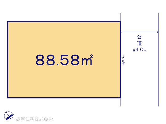 G00387739 千葉県松戸市八ヶ崎３丁目 土地 2099万円【区画図】