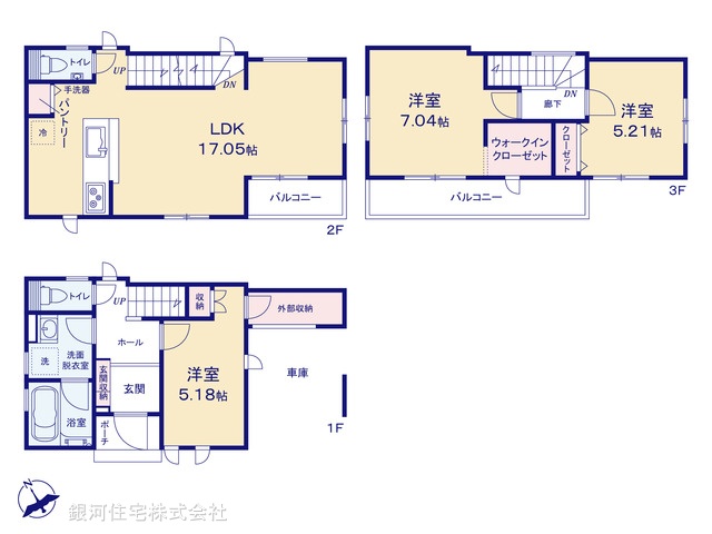 G00387858 神奈川県鎌倉市腰越３丁目 新築一戸建て 6280万円【間取図】