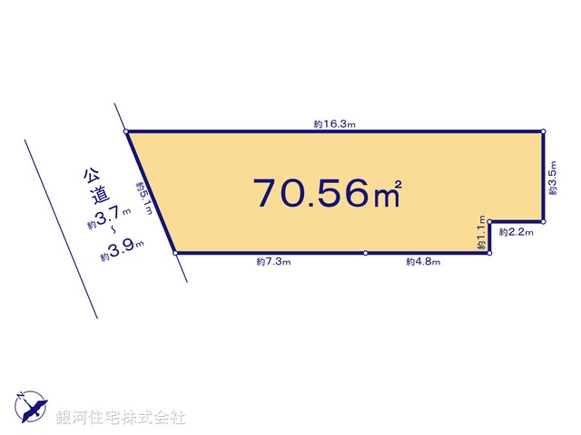 G00387883 神奈川県横浜市西区浅間町２丁目 土地 5180万円【区画図】