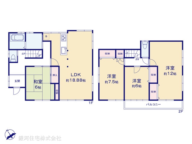 G00387916 千葉県船橋市松が丘１丁目 中古一戸建て 2599万円【間取図】