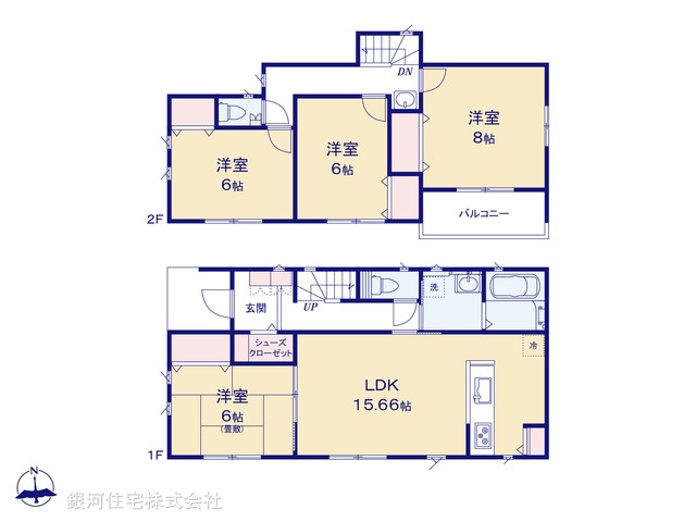G00387947 千葉県船橋市二和西５丁目 新築一戸建て 3990万円【間取図】