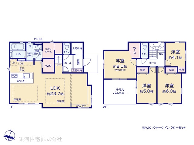G00387979 千葉県流山市江戸川台東１丁目 新築一戸建て 5499万円【間取図】