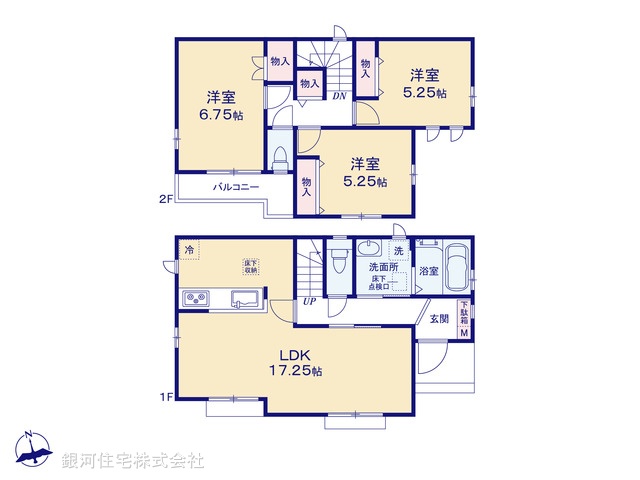 G00387985 東京都小金井市貫井南町１丁目 新築一戸建て 5690万円【間取図】