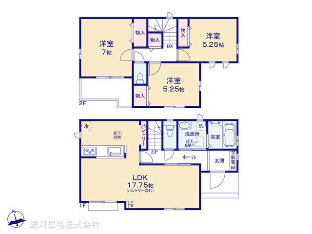 G00387986 東京都小金井市貫井南町１丁目 新築一戸建て 5690万円【間取図】