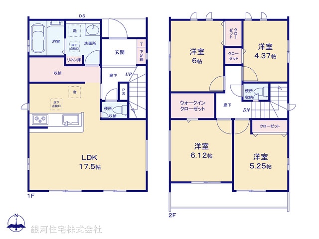 G00388023 千葉県千葉市中央区蘇我３丁目 新築一戸建て 3990万円【間取図】