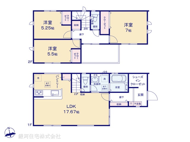 G00388028 千葉県千葉市緑区おゆみ野１丁目 新築一戸建て 3990万円【間取図】