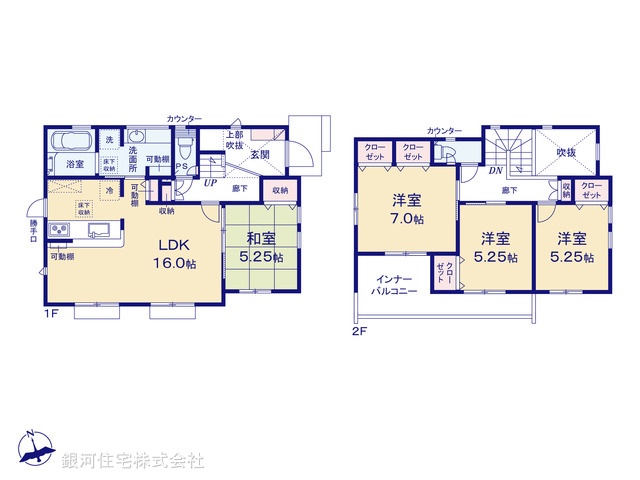 G00388046 神奈川県横浜市瀬谷区橋戸３丁目 新築一戸建て 5780万円【間取図】