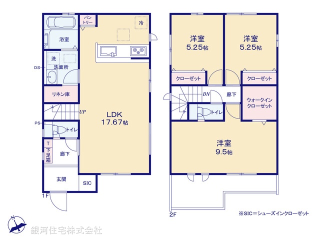G00388063 千葉県船橋市三山５丁目 新築一戸建て 3390万円【間取図】