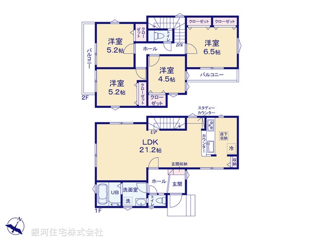 G00388080 東京都町田市大蔵町 新築一戸建て 4199万円【間取図】