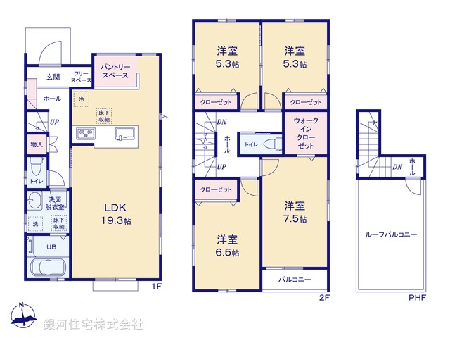 G00388094 千葉県鎌ヶ谷市鎌ヶ谷９丁目 新築一戸建て 3490万円【間取図】