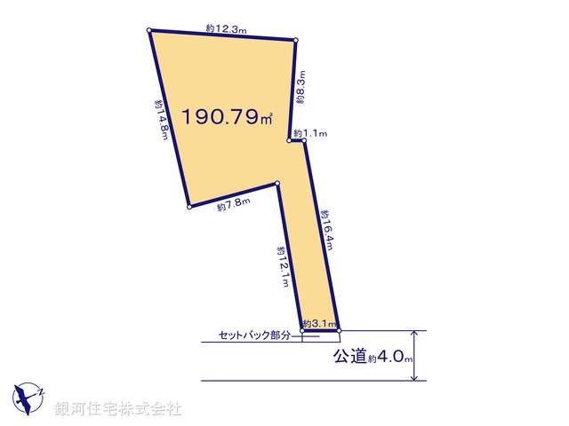 G00388112 東京都江戸川区江戸川１丁目 土地 5680万円【区画図】