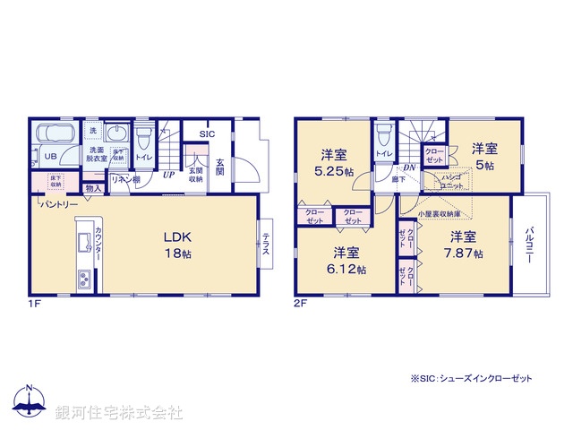 G00388140 神奈川県座間市座間１丁目 新築一戸建て 3480万円【間取図】
