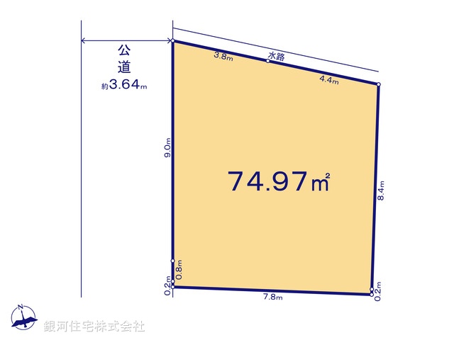 G00388155 千葉県千葉市花見川区武石町２丁目 土地 2480万円【区画図】