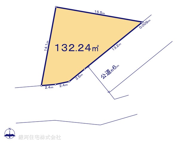 G00388169 東京都青梅市大門１丁目 土地 1590万円【区画図】