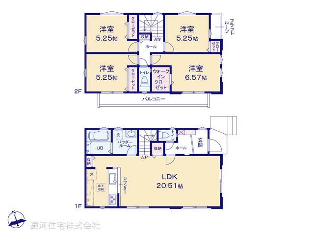 G00388191 東京都小平市上水新町２丁目 新築一戸建て 5599万円【間取図】