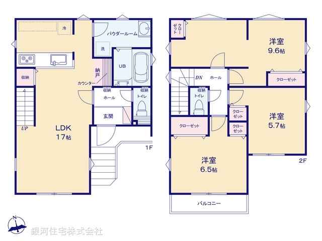 G00388197 神奈川県川崎市宮前区白幡台１丁目 新築一戸建て 4499万円【間取図】