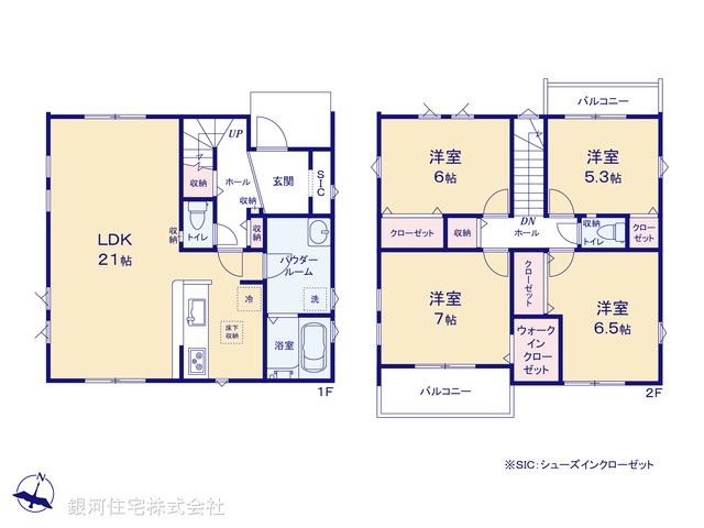 G00388205 神奈川県横浜市戸塚区名瀬町 新築一戸建て 5399万円【間取図】