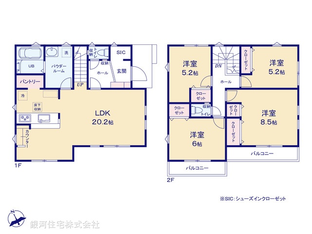 G00388206 神奈川県横浜市金沢区高舟台２丁目 新築一戸建て 5399万円【間取図】