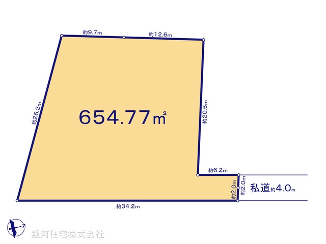 G00388241 埼玉県北葛飾郡松伏町大字築比地 土地 1180万円【区画図】
