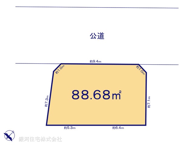 G00388248 神奈川県座間市立野台３丁目 土地 2200万円【区画図】